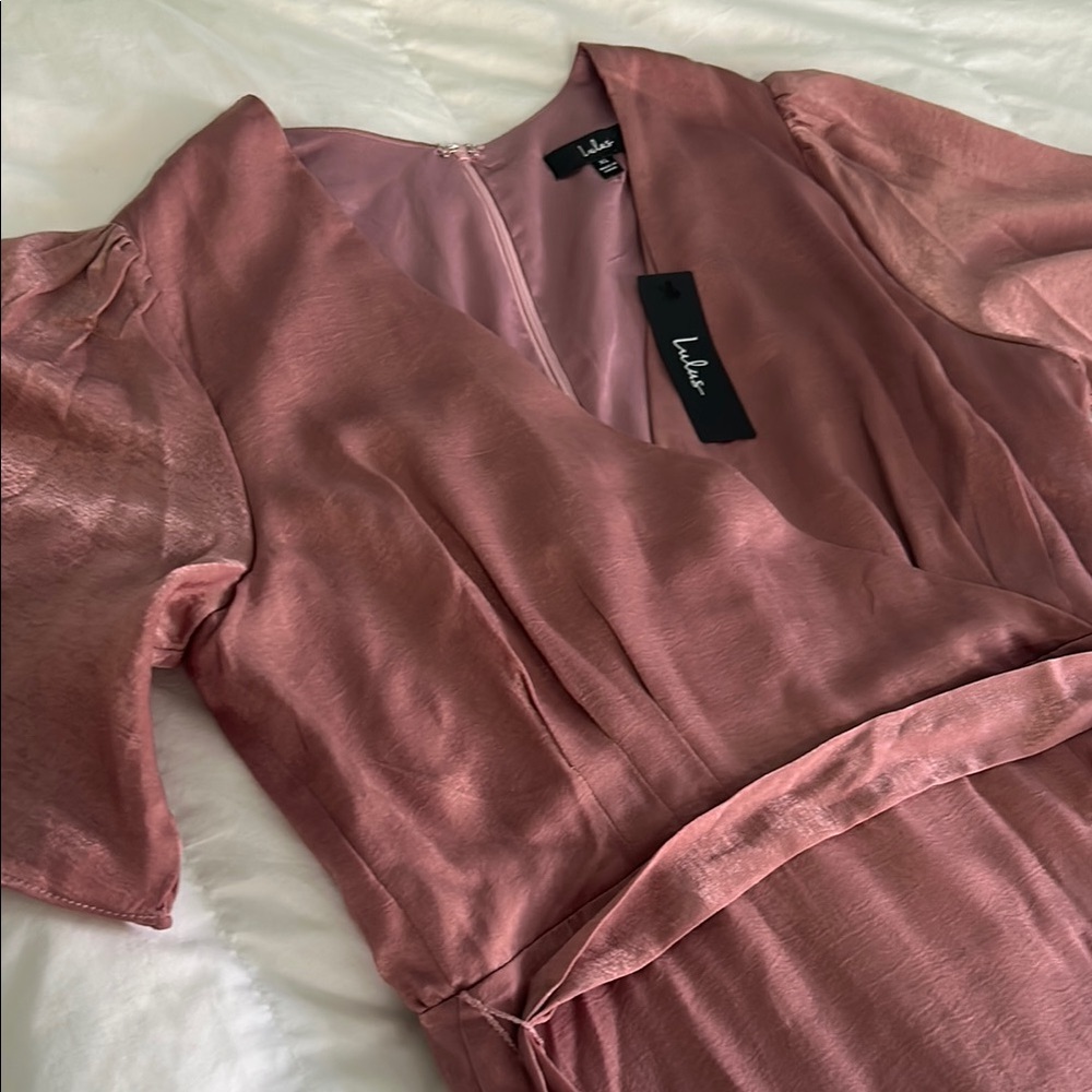 Lulus Pink Wrap Dress